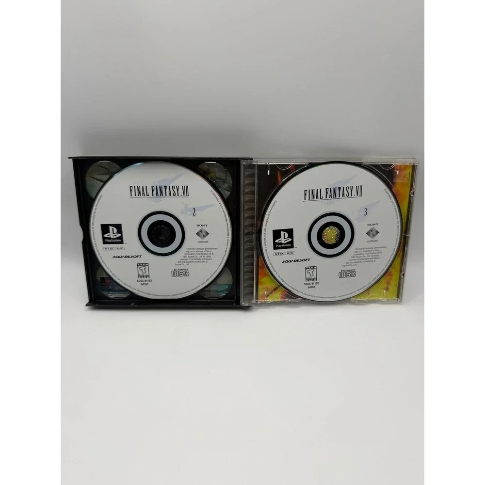 Final Fantasy VII PS1 Sony PlayStation 1997 3-Disc Set SCUS-94163 Black Label